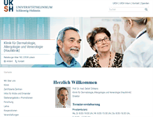 Tablet Screenshot of derma.uni-luebeck.de
