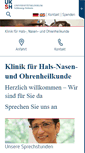 Mobile Screenshot of hno.uni-luebeck.de