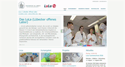 Desktop Screenshot of lola.uni-luebeck.de