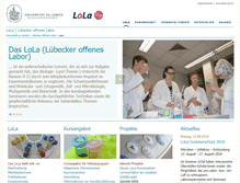 Tablet Screenshot of lola.uni-luebeck.de
