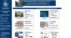 Desktop Screenshot of biochem.uni-luebeck.de