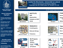 Tablet Screenshot of biochem.uni-luebeck.de